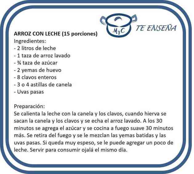Arroz con leche Navidad