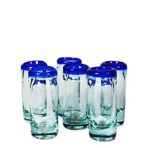 Copas aguardiente vidrio soplado